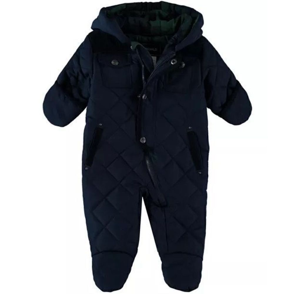 S Rothschild NWT baby boys barn quilt pram hooded snowsuit onePiece 6/9m